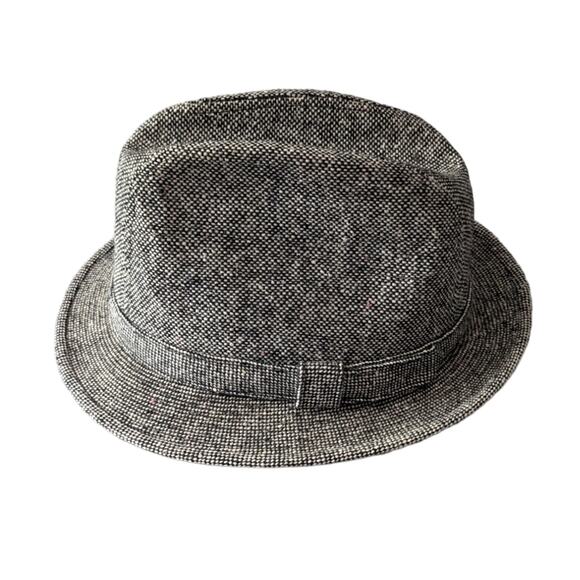 Dorfman Pacific  wool fedora hat men's black and white - Picture 1 of 8